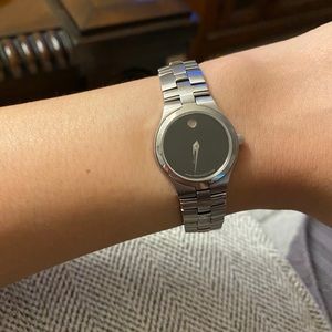 Movado Stainless Steel Black Dial Women’s Watch